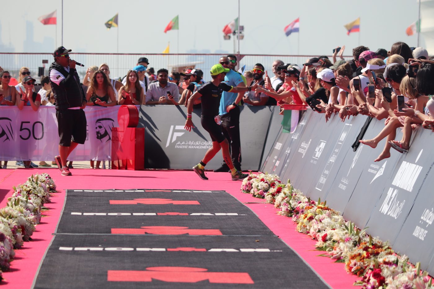 Finish chute at IRONMAN 70.3 Dubai